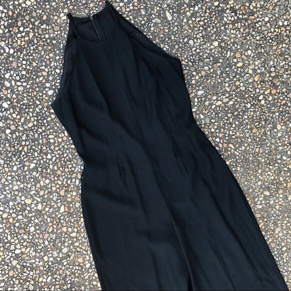 Vintage black LBD jumpsuit pantsuit 8 - Picture 1 of 6